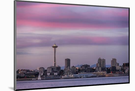 Wa, Seattle, Space Needle and Elliott Bay from West Seattle-Jamie And Judy Wild-Mounted Photographic Print