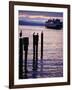 Wa State Ferry Coming in to Dock, Seattle, Washington, USA-Lawrence Worcester-Framed Photographic Print