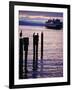 Wa State Ferry Coming in to Dock, Seattle, Washington, USA-Lawrence Worcester-Framed Photographic Print