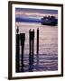 Wa State Ferry Coming in to Dock, Seattle, Washington, USA-Lawrence Worcester-Framed Photographic Print