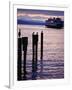 Wa State Ferry Coming in to Dock, Seattle, Washington, USA-Lawrence Worcester-Framed Photographic Print