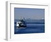 Wa State Ferry Nearing Colman, Seattle, Washington, USA-Lawrence Worcester-Framed Photographic Print