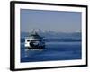 Wa State Ferry Nearing Colman, Seattle, Washington, USA-Lawrence Worcester-Framed Photographic Print