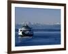 Wa State Ferry Nearing Colman, Seattle, Washington, USA-Lawrence Worcester-Framed Photographic Print