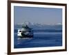 Wa State Ferry Nearing Colman, Seattle, Washington, USA-Lawrence Worcester-Framed Photographic Print