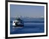 Wa State Ferry Nearing Colman, Seattle, Washington, USA-Lawrence Worcester-Framed Photographic Print