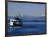 Wa State Ferry Nearing Colman, Seattle, Washington, USA-Lawrence Worcester-Framed Photographic Print