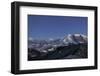 WA. Twilight shot of stars over Mt. Rainier, Little Tahoma and Burroughs Mountain-Gary Luhm-Framed Photographic Print