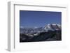 WA. Twilight shot of stars over Mt. Rainier, Little Tahoma and Burroughs Mountain-Gary Luhm-Framed Photographic Print