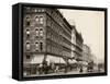Wabash Avenue at the Corner of Madison Street, Downtown Chicago, 1890s-null-Framed Stretched Canvas
