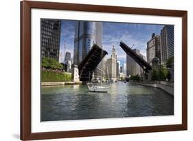 Wabash Avenue Bridge Chicago-null-Framed Premium Giclee Print