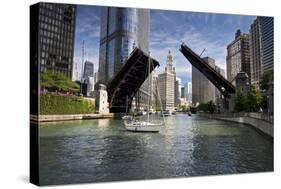 Wabash Avenue Bridge Chicago-null-Stretched Canvas