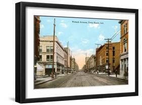 Wabash Avenue, Terre Haute, Indiana-null-Framed Art Print