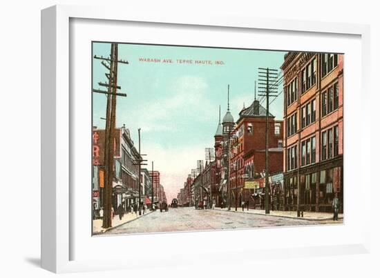 Wabash Avenue, Terre Haute, Indiana-null-Framed Art Print