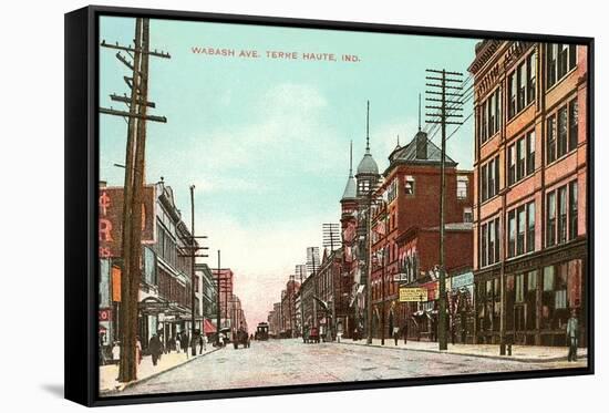 Wabash Avenue, Terre Haute, Indiana-null-Framed Stretched Canvas