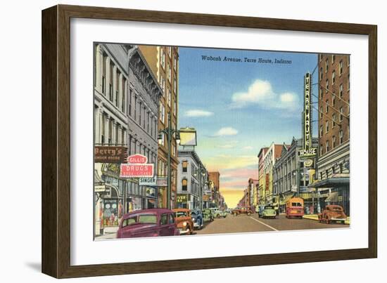 Wabash Avenue, Terre Haute-null-Framed Art Print