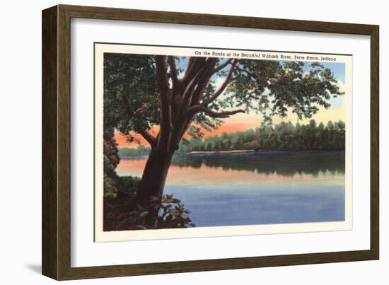 Wabash River, Terre Haute, Indiana-null-Framed Art Print