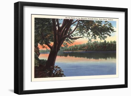 Wabash River, Terre Haute, Indiana-null-Framed Art Print