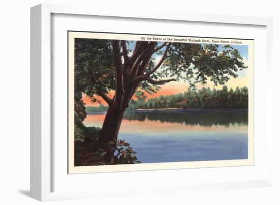 Wabash River, Terre Haute, Indiana-null-Framed Art Print