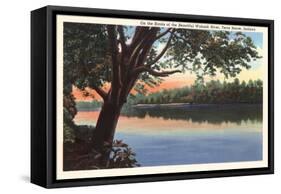 Wabash River, Terre Haute, Indiana-null-Framed Stretched Canvas