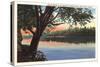 Wabash River, Terre Haute, Indiana-null-Stretched Canvas