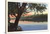 Wabash River, Terre Haute, Indiana-null-Stretched Canvas