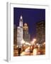 Wacker Drive and Skyline at night, Chicago, Illinois, USA-Alan Klehr-Framed Photographic Print