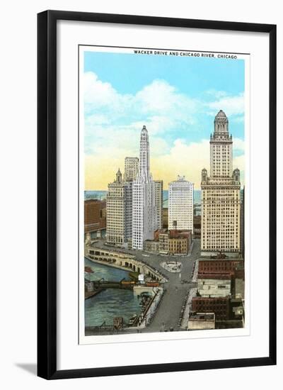 Wacker Drive, Chicago, Illinois-null-Framed Art Print