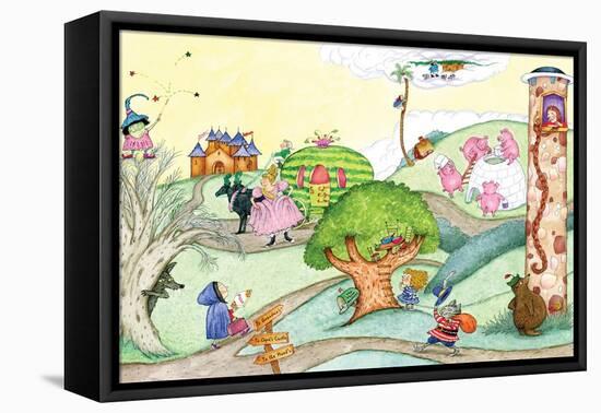 Wacky Fairy Tales - Humpty Dumpty-Marsha Winborn-Framed Stretched Canvas