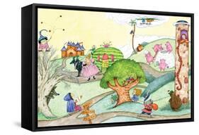 Wacky Fairy Tales - Humpty Dumpty-Marsha Winborn-Framed Stretched Canvas