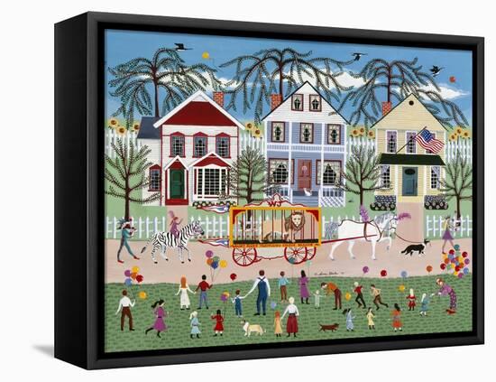 Wacky Jack's Traveling Circus Parade-Susan Henke Fine Art-Framed Stretched Canvas