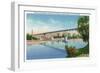 Waco, Texas - General View of the Brazos River Bridge, c.1944-Lantern Press-Framed Art Print