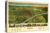 Waco, Texas - Panoramic Map-Lantern Press-Stretched Canvas