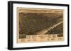 Waco, Texas - Panoramic Map-Lantern Press-Framed Art Print