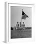 Wacs Carrying Flag for First Time at Retreat-null-Framed Photographic Print