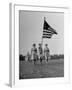 Wacs Carrying Flag for First Time at Retreat-null-Framed Photographic Print