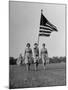 Wacs Carrying Flag for First Time at Retreat-null-Mounted Photographic Print