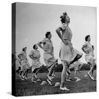 WACs Doing Daily Calisthenics Exercises-Marie Hansen-Stretched Canvas