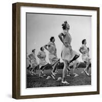 WACs Doing Daily Calisthenics Exercises-Marie Hansen-Framed Photographic Print