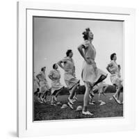 WACs Doing Daily Calisthenics Exercises-Marie Hansen-Framed Photographic Print