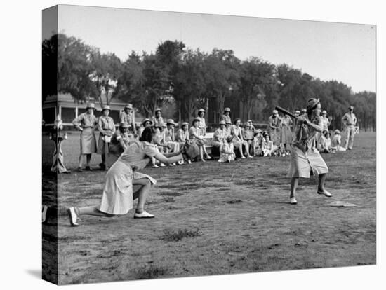 Wacs Playing Game of Softball-null-Stretched Canvas