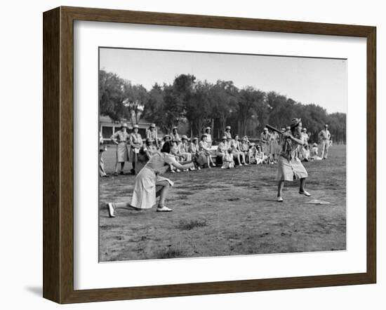 Wacs Playing Game of Softball-null-Framed Photographic Print