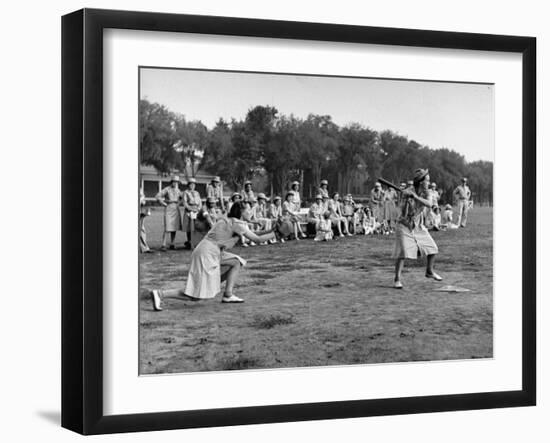 Wacs Playing Game of Softball-null-Framed Photographic Print