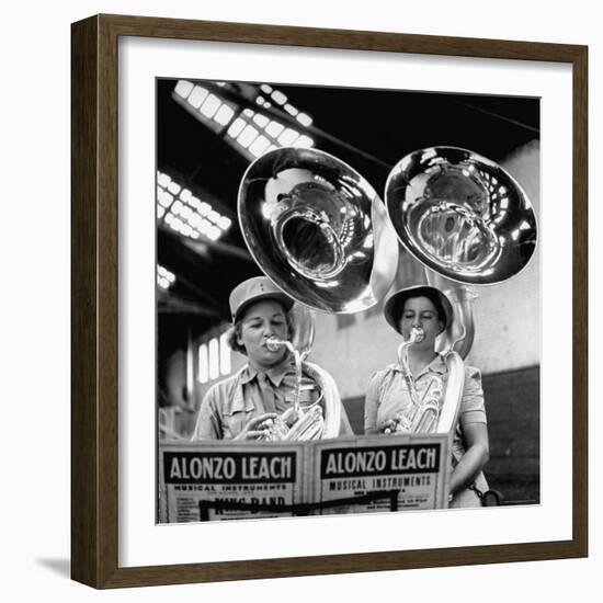 WACs Playing Tubas in Band-Marie Hansen-Framed Photographic Print