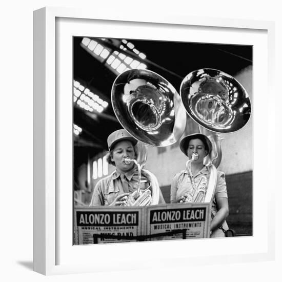 WACs Playing Tubas in Band-Marie Hansen-Framed Photographic Print