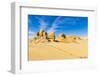 Wadi al Hitan, Faiyum, Egypt. Eroded bluff at Wadi el-Hitan paleontological site.-Emily Wilson-Framed Photographic Print