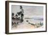 Wadi Halfeh, 3rd Febuary 1867-Edward Lear-Framed Giclee Print