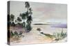 Wadi Halfeh, 3rd Febuary 1867-Edward Lear-Stretched Canvas