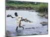 Wading Across Zambezi River, Victoria Falls, Mosi-Oa-Tunya National Park, Zambia-Paul Souders-Mounted Photographic Print