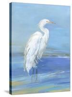 Wading Egret I-Sally Swatland-Stretched Canvas